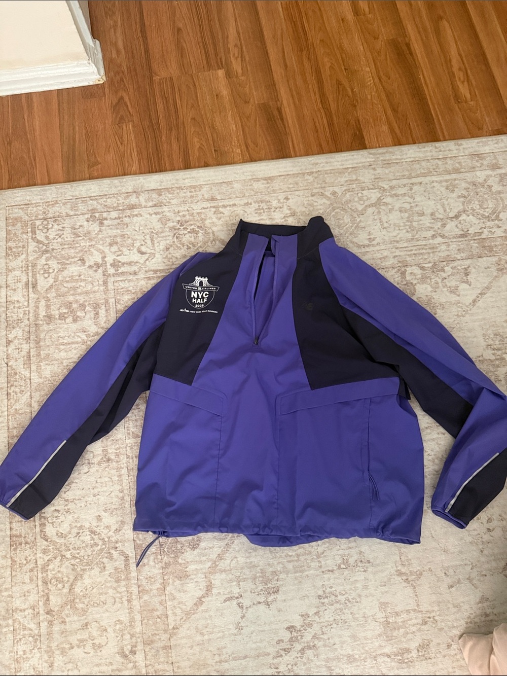 NYC Half Marathon Purple & Black Men's Running Jacket